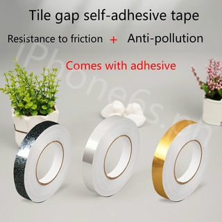50M Silver Ceramic Tile Mildewproof Gap Tape Decor Self Adhesive Wall Floor Tape Sticker
