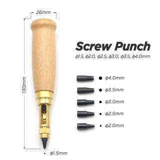 1set Japanese Screw Punch Tool Kit Hole Punch for Watchband Leather Fabric φ1.5mm, φ2.0, φ2.5, φ3.0, φ3.5, φ4.0mm (1)