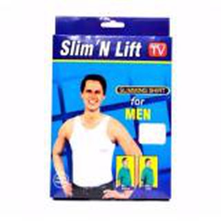 Slim N Lift Slimming Shirt Vest For Men Large White Int L