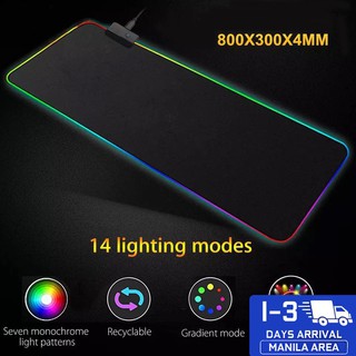 RGB gaming mouse pad extra large luminous extension mouse pad non-slip plant rubber