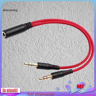 DIS_ Lightweight Aux Extension Cable Headphone Microphone Aux Extension Cord Plug Play for Mobile Phone