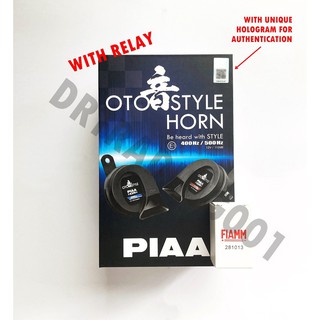 【Ready Stock】☢▥▼100% AUTHENTIC PIAA OTO STYLE LOUD 112 dB HORN WITH RELAY FOR CARS AND MOTORCYCLES W