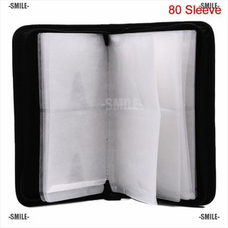 Smile ❤ 80 Sleeve CD DVD Blu Ray Disc Carry Case Holder Bag Wallet Storage Ring Binder