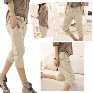 Women Casual Cropped Trousers Harem Pant summer Overall Students Pants (9)
