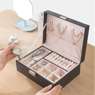 【24H TO SHIP】Elegant Jewelry Box Watch & Jewelry Organizers Waterproof Jewelry Storage Box With Lock