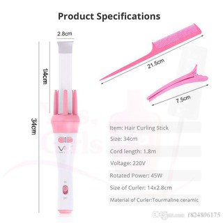 CQW Automatic Hair Curler Tiktok Styling Stick 360 Rotating Constant Curling Iron (4)