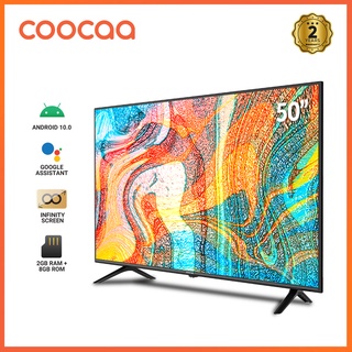 COOCAA [50S5G Pro] 50 Inch 4K Android 10 & Netflix Youtube Smart Frameless Ultra HD LED TV chromcast
