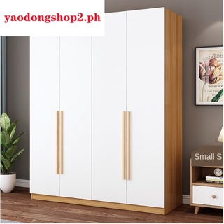 Simple wardrobe home bedroom modern rental room with solid wood economical assembly wooden hanging