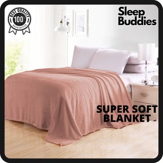 Sleep Buddies Coral Fleece Plain Blanket Super Soft Premium Quality