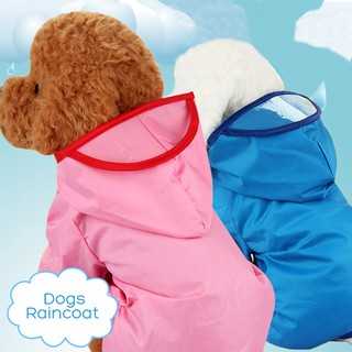 Pet Dog Raincoat Clothes Puppy Casual Waterproof Jacket Hooded Outdoor S-L