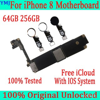 64GB / 256GB For iPhone 8 Motherboard With/Without Touch ID Home Button, 100% Original Unlocked iClo