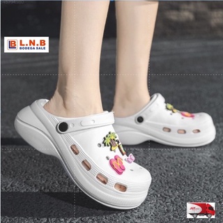 heels❒LNB 2021 trend slippers Crocs literide bae platform high heel free jibbitz beach wedges shoes (2)