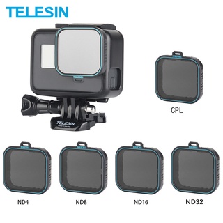 TELESIN Polarizer CPL ND4 ND8 ND16 ND32 for GoPro 5 6 7 Black CPL ND Lens Filter for GoPro Hero 5 6