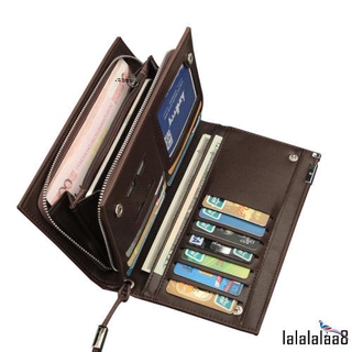 .Men Bifold ID Card Holder Purse Long Wallet Checkbook