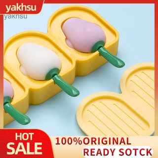 Yak_ 3 Colors Ice-lolly Mould 3 Grids Ice-lolly Mould Jelly Form Making Mould Helpful for Home