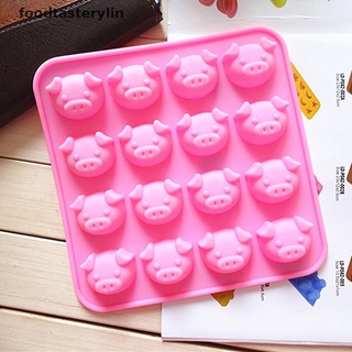【FTT】 Pig Shape Chocolate Mold Cake Decoration Silicone Jelly Candy Ice Mold .