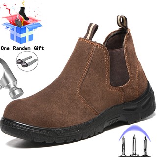 Construction Work Safety Boots Steel Toe Shoes Work Boots Men Indestructible Safety Shoes Men Winter
