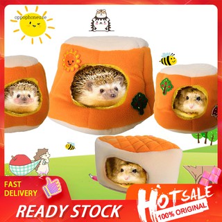 【OPHE】Tree Stump Bread House Hamster Parrot Hedgehog Warm Nest Hanging Hammock Pet Bed (1)