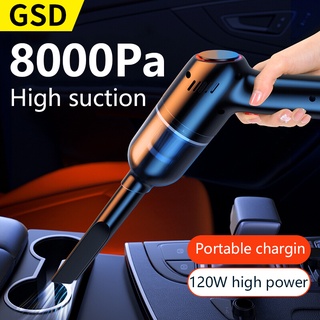 Portable Car Vacuum Cleaner Cordless Handheld Wireless Vacuum 8000PA 120W High Suction for Home Car
