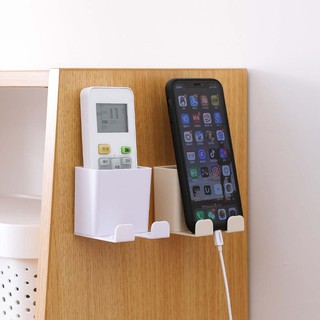 Wall Hanging Remote Controller Mobile Phone Bracket Storage Box No Hole Switch