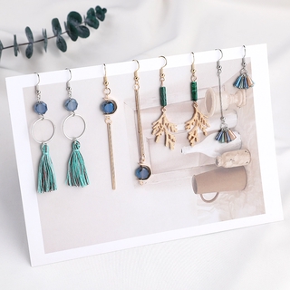 CHUICAN® 4 Pairs/Set Fashion Tassel Earrings 2020 Geometric Pendant Dangle Earring Jewelry Set