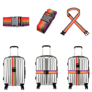 ❈▨Travel Luggage Suitcase Strap Baggage Backpack Bag Rainbow Color Belt
