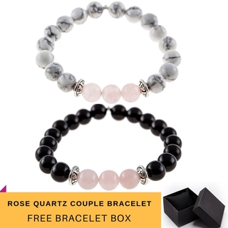 Rose Quartz Couple Bracelet (Free Box)