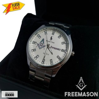 Freemason Masonic Limited Edition High Quality Silver Stainless Steel Unisex Watch