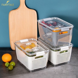 Fresh Produce Storage Containers Fridge Drip basket Produce saver Refrigerator storage basket set Fresh Vegetable Fruit fairytale