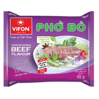 Vifon Instant Rice Noodle Soup Pho Bo Beef Flavour 65gr