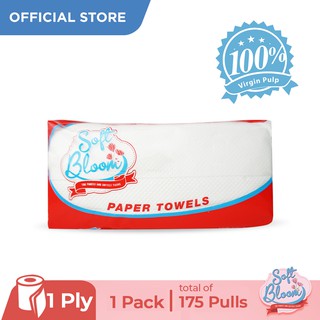 Soft Bloom Paper Towel 1 Ply 175 Pulls x 1 Pack High Quality Tissue Paper Towel Home Grocery