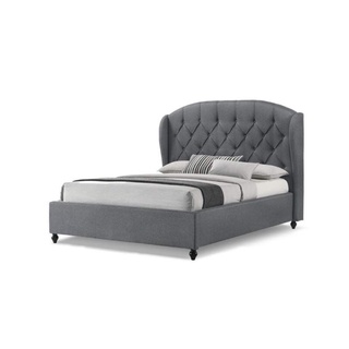 Elegant Queen size bed frame with tufted headboard