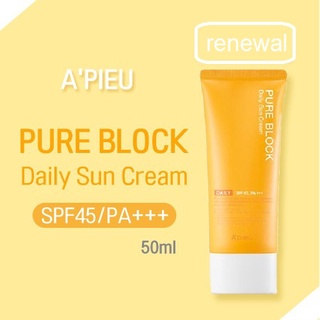 【spot goods】❣❇┅A'PIEU - Pure Block Natural Daily Sun Cream SPF45 PA+++ 50ml