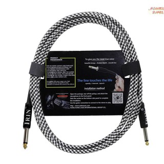 PSUPER Electric Guitar Bass Cable Musical Instrument Audio Cable 1/4 Inch to 1/4 Inch TS Straight Plugs, 3 Meters/ 10 Feet