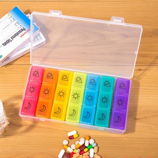 3 Row 21 Grids 7 Days Weekly Pill Case Medicine Tablet Dispenser Organizer Pill Box Splitters Pill