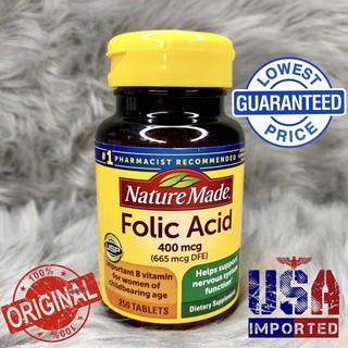 Nature Made Folic Acid 400mcg 250 tablets