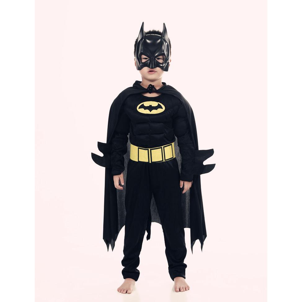Kids Justice League Infantile Superhero Batman Cosplay Costume With Mask Boys Halloween Cosplay