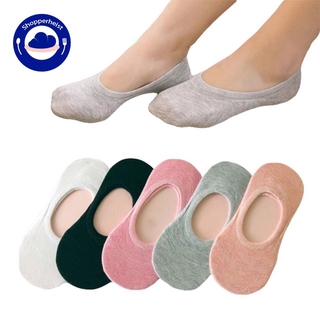 （Ready Stock）Korean Plain Woman Anti-skid Invisible Candy Socks Woman's Plain Invisible Socks S