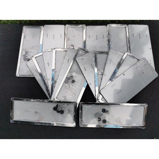 ✉☼Car Plate frame Number with GLASS Cover Stainless Steel Frame Protector holder casing Deflector (7)
