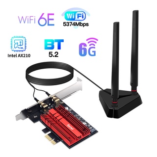Wi-Fi 6E Intel AX210 Dual Band PCIe Wireless Wifi Network Adapter 2.4G/5G/6Ghz