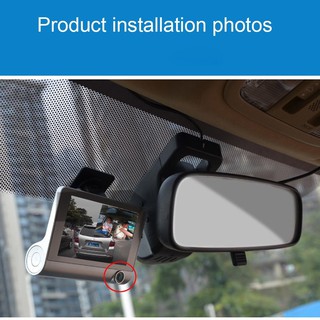504 Car Dash Cam 170° 3 Lens DVR Video Camera Recorder Mirror 4 Inch (1)