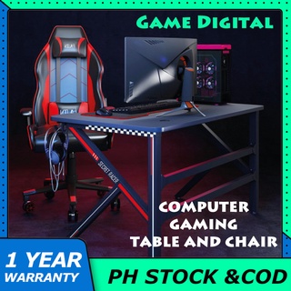✨ 【PH STOCK】 Gaming Table Chair RGB Desktop Computer Desk Carbon Matt Brazing 100/120/140*60*74cm
