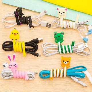 5PCS Cable Winder Protector Shaped Earphone Cable Winder Protector Wire Cord Organizer