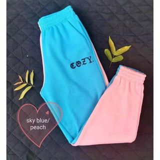 cozy two toned jogger pants unisex jogging high pants quality