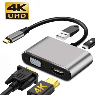 4 in 1 Type-C To HDMI + VGA + USB 3.0 + USB-C