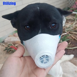 ┇❁Utilizing♪ Dog Face Cotton Mouth Mask Pet Pm2.5 Filter Anti Dust Gas Muzzle Fog Haze
