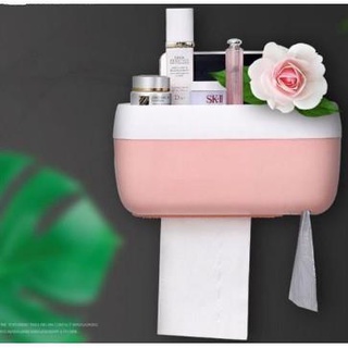 toilet paper●▦MINI912 Toilet Waterproof Wall Hanging Bathroom Tissue Box Roll Paper Storage Box