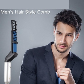 Health☒Amanda.Mill Men Electric Modeling Comb Hair Fast Straightener MultiFunction Hair Curler Porta