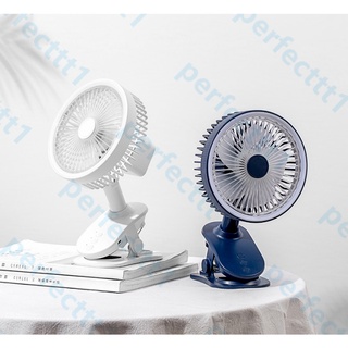 Desk Fan 2400mAh Rechargeable Fan Desk Clip Fan Electric Fan USB Portable Electric Fan with Light (2)