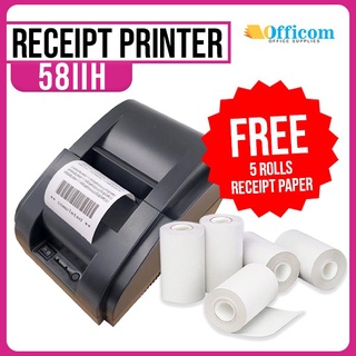 ✼∈⊕Officom 58IIH USB Bluetooth Receipt Printer POS Printer with FREE 5 ROLLS RECEIPT PAPER